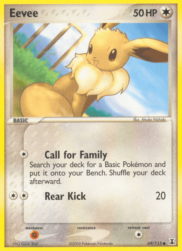 69, Colorless, Common, EX: Delta Species, Fighting[×2], Normal Eevee (69/113) [EX: Delta Species] - Trading Card World