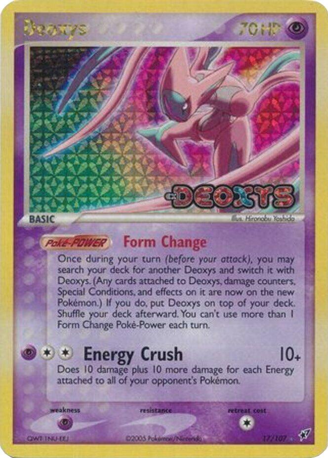 17, EX: Deoxys, Psychic, Psychic[×2], Rare, Reverse Holofoil Deoxys (17/107) (Stamped) [EX: Deoxys] - Trading Card World