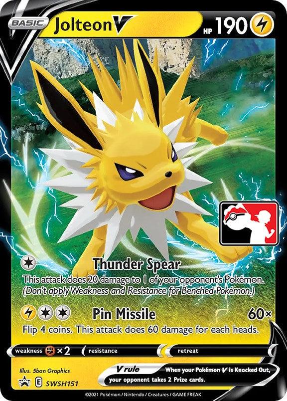 Fighting [x2], Holofoil, Lightning, Prize Pack Series One, Promo, SWSH151 Jolteon V (SWSH151) [Prize Pack Series One] - Trading Card World