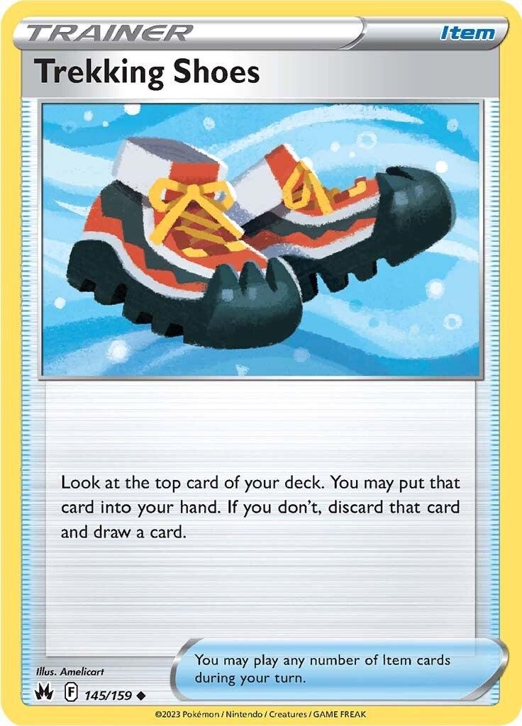 145, Item, Normal, Reverse Holofoil, Sword & Shield: Crown Zenith, Uncommon Trekking Shoes (145/159) [Sword & Shield: Crown Zenith] - Trading Card World
