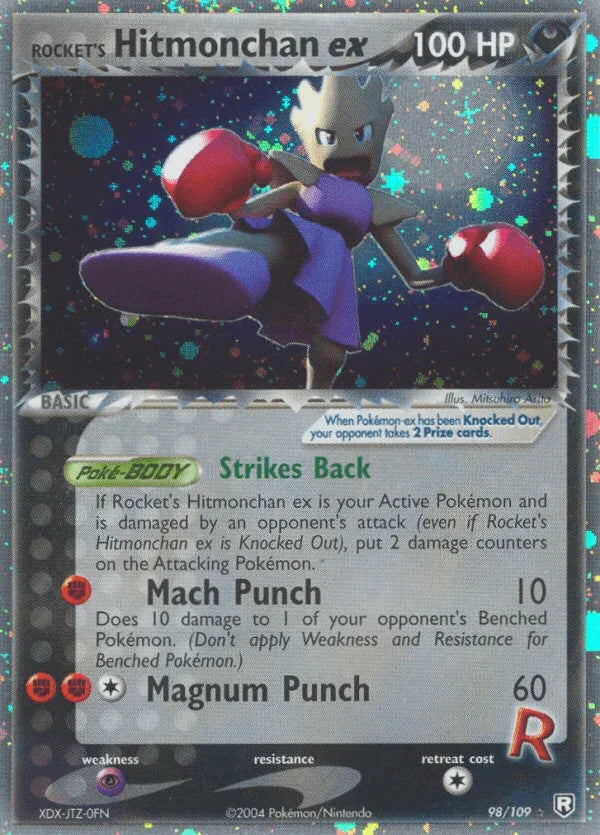 98, Darkness, EX: Team Rocket Returns, Holofoil, Psychic[×2], Ultra Rare Rocket's Hitmonchan ex (98/109) [EX: Team Rocket Returns] - Trading Card World