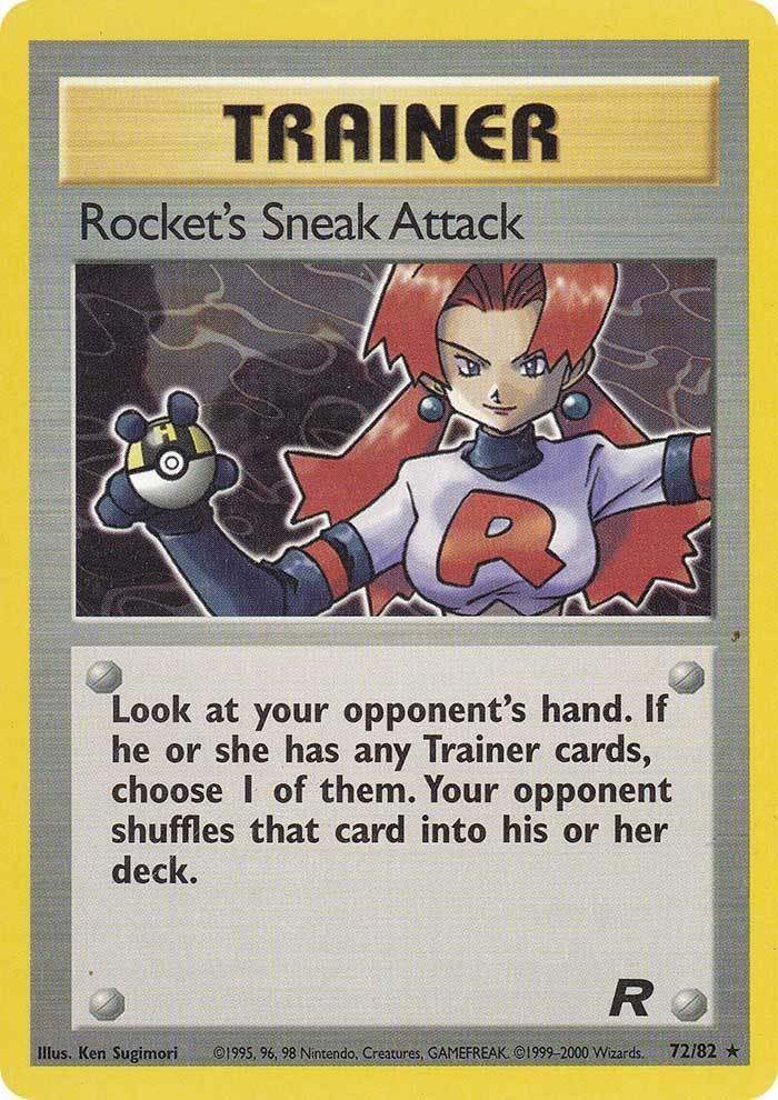 72, Normal, Rare, Team Rocket Unlimited, Trainer Rocket's Sneak Attack (72/82) [Team Rocket Unlimited] - Trading Card World
