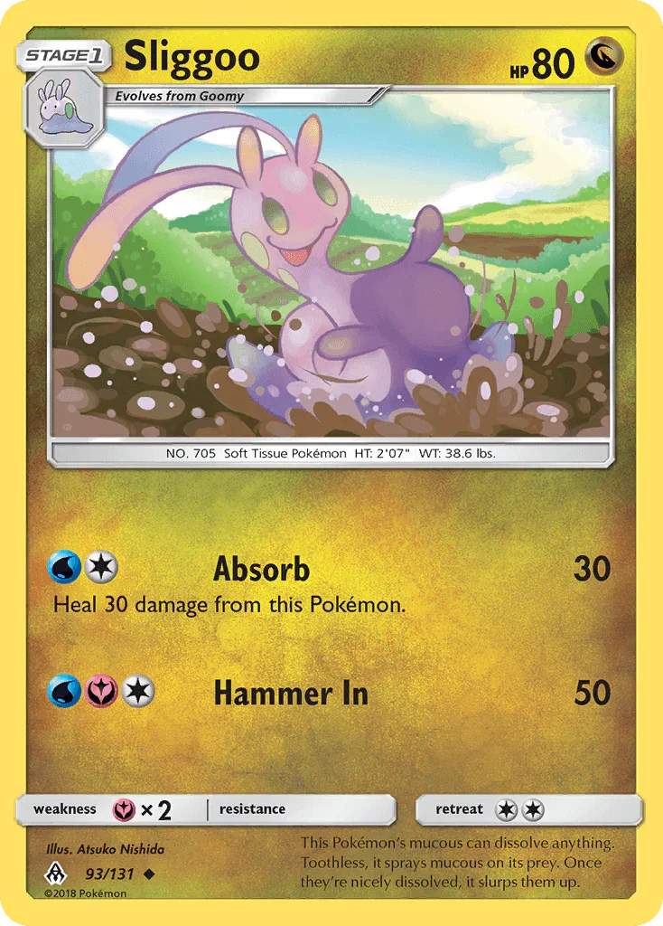93, Dragon, Fairy[×2], Normal, Reverse Holofoil, Sun & Moon: Forbidden Light, Uncommon Sliggoo (93/131) [Sun & Moon: Forbidden Light] - Trading Card World