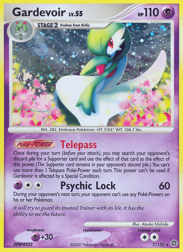 Diamond & Pearl: Secret Wonders, Holo Rare, Holofoil, Psychic, Psychic[+30], Reverse Holofoil Gardevoir (7/132) [Diamond & Pearl: Secret Wonders] - Trading Card World