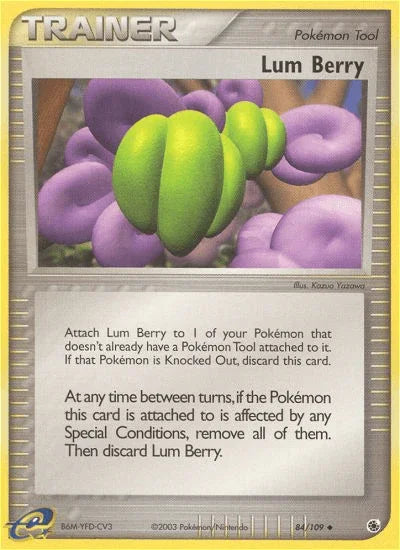 84, EX: Ruby & Sapphire, Item, Normal, Reverse Holofoil, Uncommon Lum Berry (84/109) [EX: Ruby & Sapphire] - Trading Card World