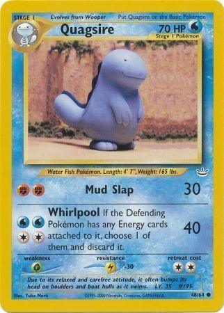 48, Common, Grass[×2], Lightning[-30], Neo Revelation Unlimited, Normal, Water Quagsire (48/64) [Neo Revelation Unlimited] - Trading Card World