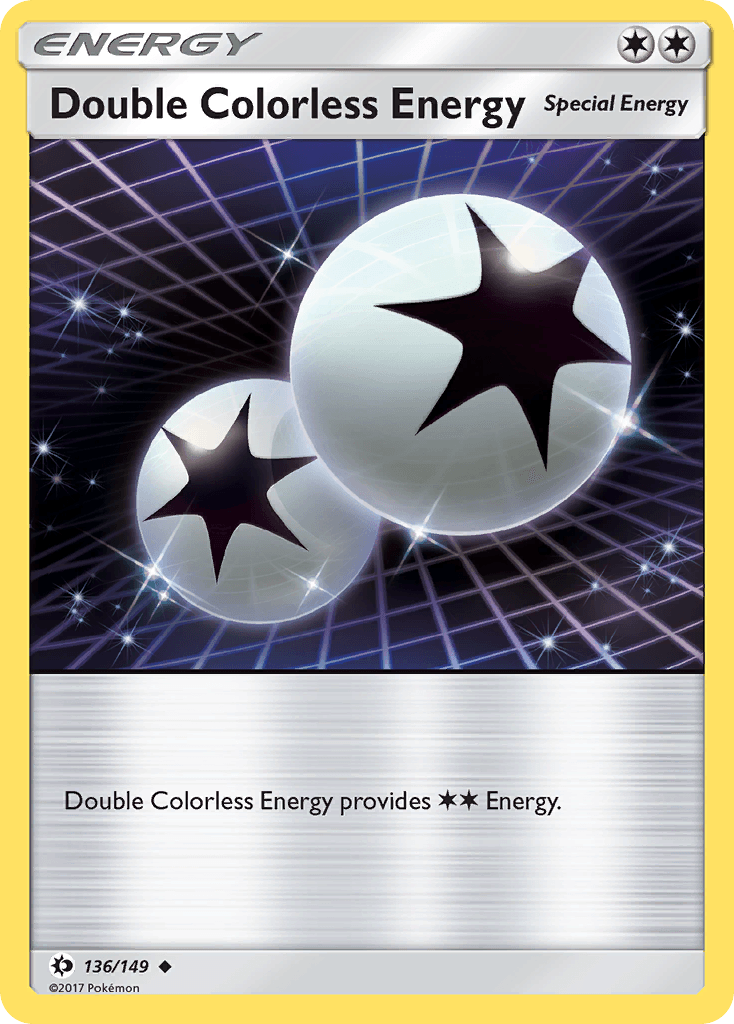 136, Normal, Reverse Holofoil, Special Colorless Energy, Sun & Moon: Base Set, Uncommon Double Colorless Energy (136/149) [Sun & Moon: Base Set] - Trading Card World