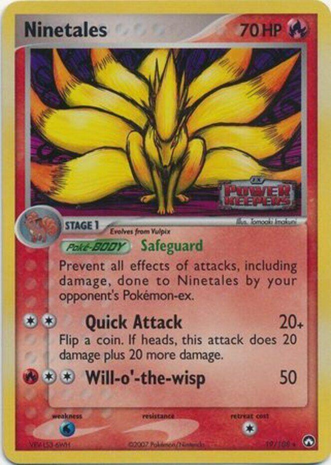19, EX: Power Keepers, Fire, Rare, Reverse Holofoil, Water[×2] Ninetales (19/108) (Stamped) [EX: Power Keepers] - Trading Card World