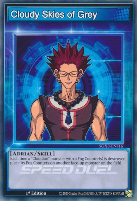 1st Edition, Common, Skill, Speed Duel GX: Duelists of Shadows Cloudy Skies of Grey [SGX3-ENS16] Common - Trading Card World