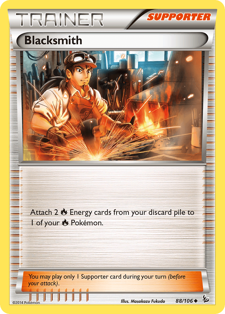 88, Normal, Reverse Holofoil, Supporter, Uncommon, XY: Flashfire Blacksmith (88/106) [XY: Flashfire] - Trading Card World