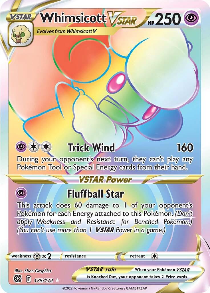 175, Holofoil, Metal [x2], Psychic, Secret Rare, Sword & Shield: Brilliant Stars Whimsicott VSTAR (175/172) [Sword & Shield: Brilliant Stars] - Trading Card World