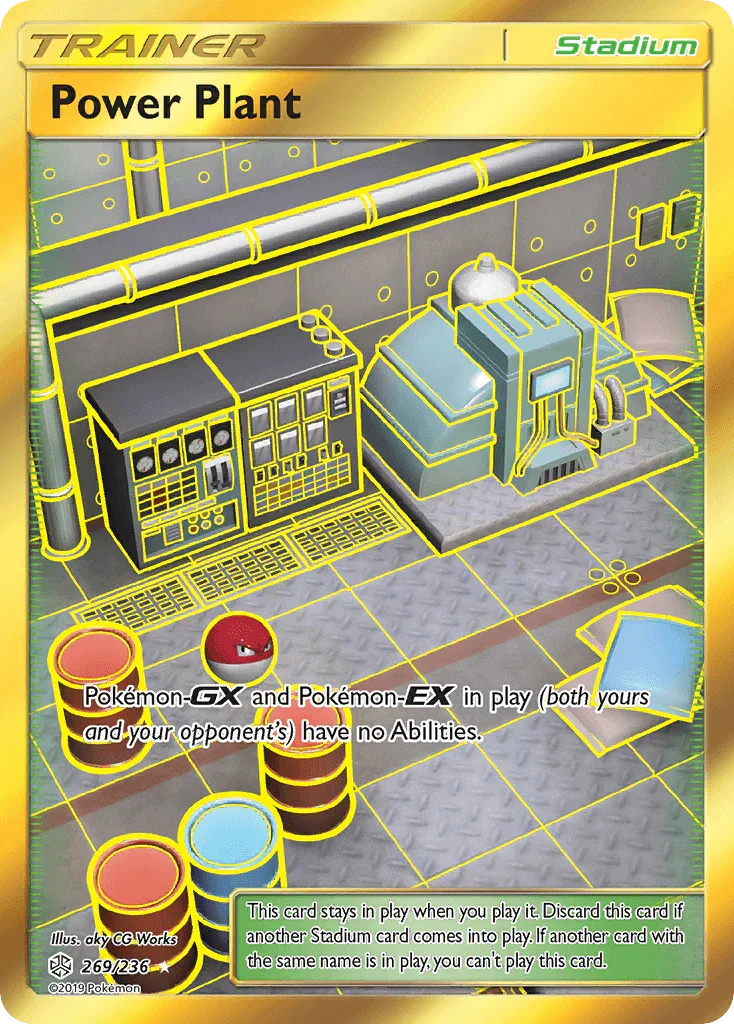 269, Holofoil, Secret Rare, Stadium, Sun & Moon: Cosmic Eclipse Power Plant (269/236) [Sun & Moon: Cosmic Eclipse] - Trading Card World