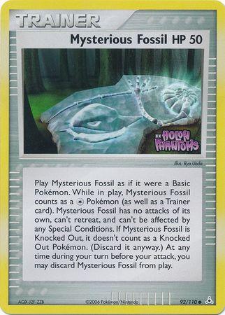 92, Common, EX: Holon Phantoms, Item, Reverse Holofoil Mysterious Fossil (92/110) (Stamped) [EX: Holon Phantoms] - Trading Card World