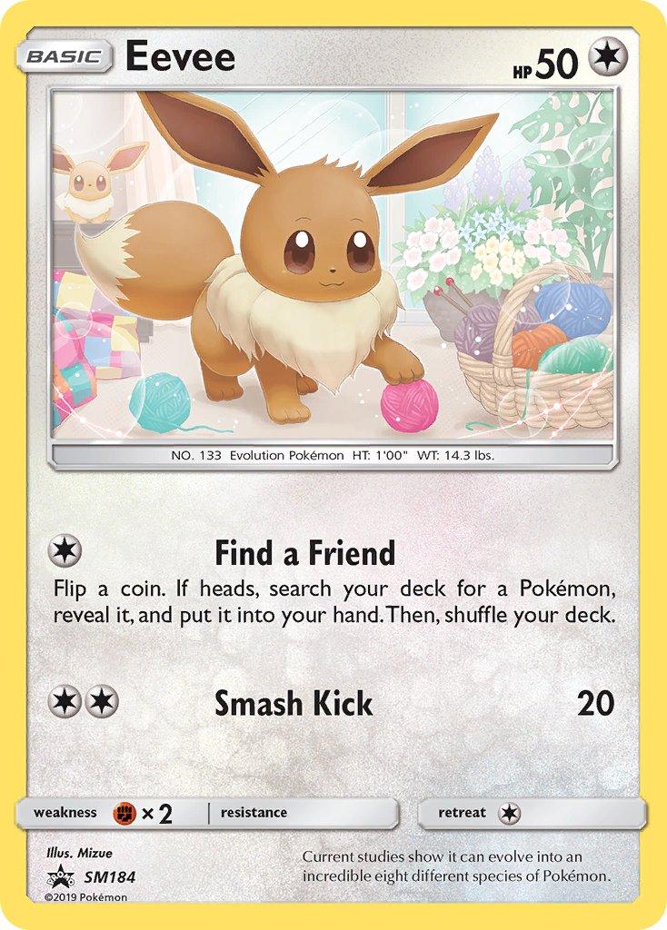 Black Star Promo, Colorless, Fighting[×2], Holofoil, SM184, Sun & Moon: Black Star Promos Eevee (SM184) [Sun & Moon: Black Star Promos] - Trading Card World