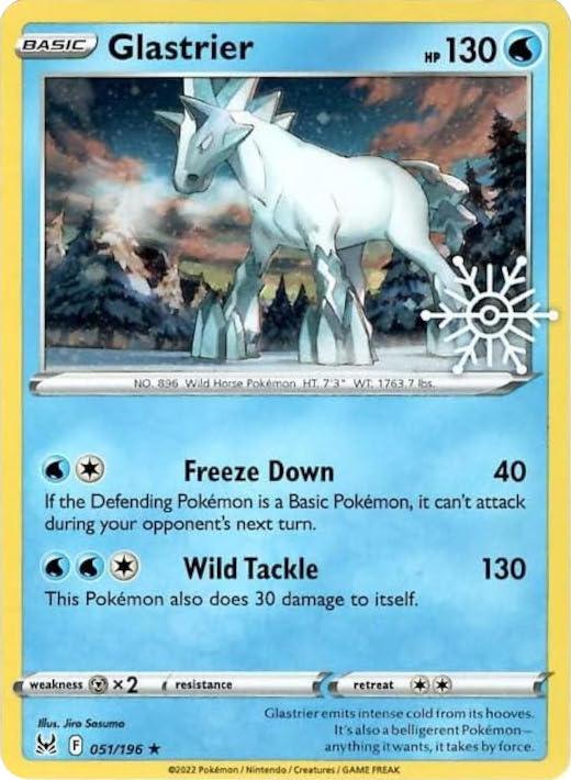 051, Holo Rare, Holofoil, Metal [x2], Sword & Shield: Lost Origin, Water Glastrier (051/196) (Holiday Calendar) [Sword & Shield: Lost Origin] - Trading Card World