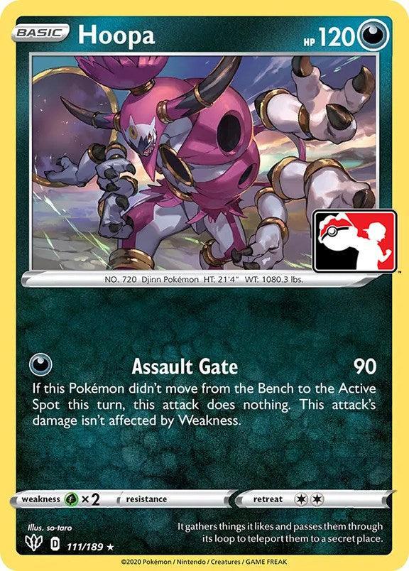 111, Darkness, Grass[×2], Holo Rare, Normal, Prize Pack Series One Hoopa (111/189) [Prize Pack Series One] - Trading Card World
