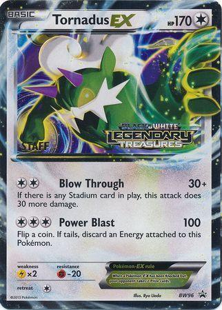 Black & White: Black Star Promos, BW96, Colorless, Fighting[-20], Holofoil, Lightning[×2], Promo Tornadus EX (BW96) (Staff Prerelease Promo) [Black & White: Black Star Promos] - Trading Card World