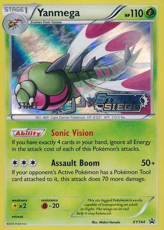 Fighting[-20], Grass, Holofoil, Lightning[×2], Promo, XY144, XY: Black Star Promos Yanmega (XY144) (Staff) [XY: Black Star Promos] - Trading Card World