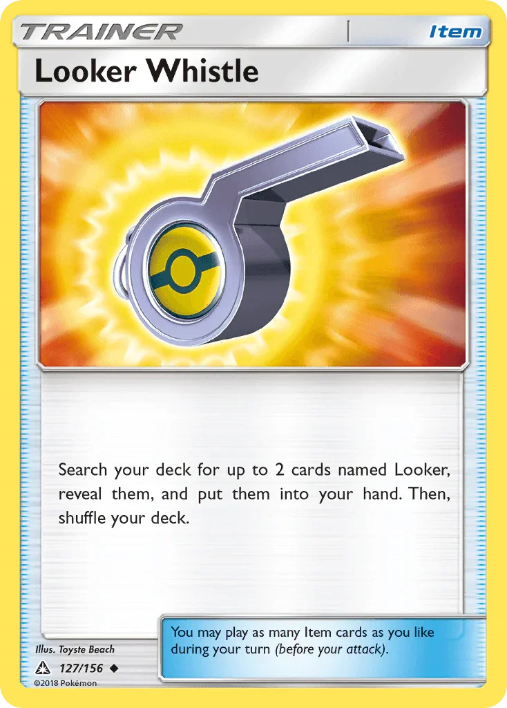 127, Item, Normal, Reverse Holofoil, Sun & Moon: Ultra Prism, Uncommon Looker Whistle (127/156) [Sun & Moon: Ultra Prism] - Trading Card World