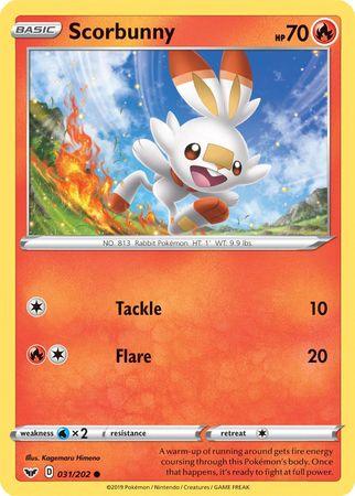 031, Fire, Holofoil, Promo, Sword & Shield: Base Set, Water[×2] Scorbunny (031/202) (Premium Collection) [Sword & Shield: Base Set] - Trading Card World