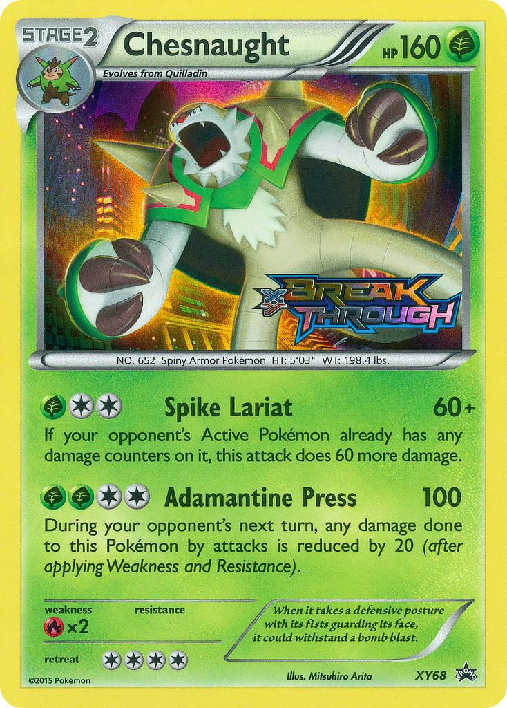 Fire[×2], Grass, Holofoil, Promo, XY68, XY: Black Star Promos Chesnaught (XY68) [XY: Black Star Promos] - Trading Card World