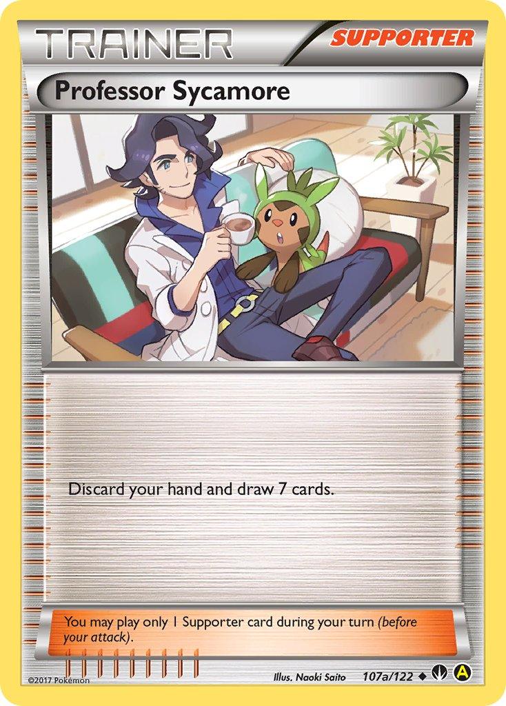 107a, Alternate Art Promos, Normal, Promo, Supporter Professor Sycamore (107a/122) [Alternate Art Promos] - Trading Card World