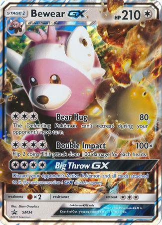 Colorless, Fighting[×2], Holofoil, Promo, SM34, Sun & Moon: Black Star Promos Bewear GX (SM34) (Jumbo Card) [Sun & Moon: Black Star Promos] - Trading Card World