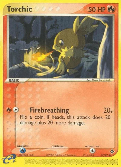77, Common, EX: Dragon, Fire, Normal, Reverse Holofoil, Water[×2] Torchic (77/97) [EX: Dragon] - Trading Card World