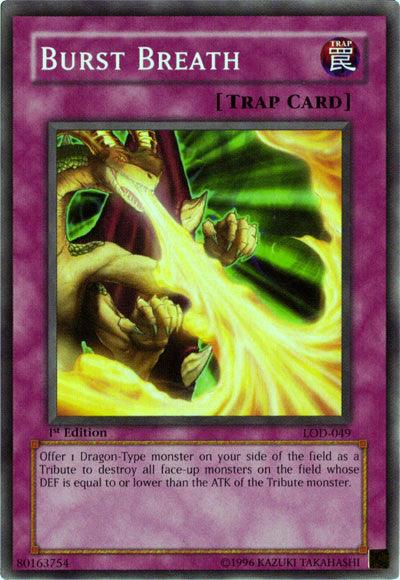 1st Edition, Common, Legacy of Darkness, Normal Trap, Trap, Unlimited Burst Breath [LOD-049] Common - Trading Card World