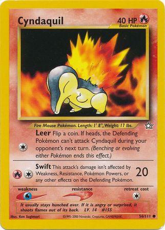 56, Common, Fire, Neo Genesis Unlimited, Normal, Water[×2] Cyndaquil (56/111) [Neo Genesis Unlimited] - Trading Card World