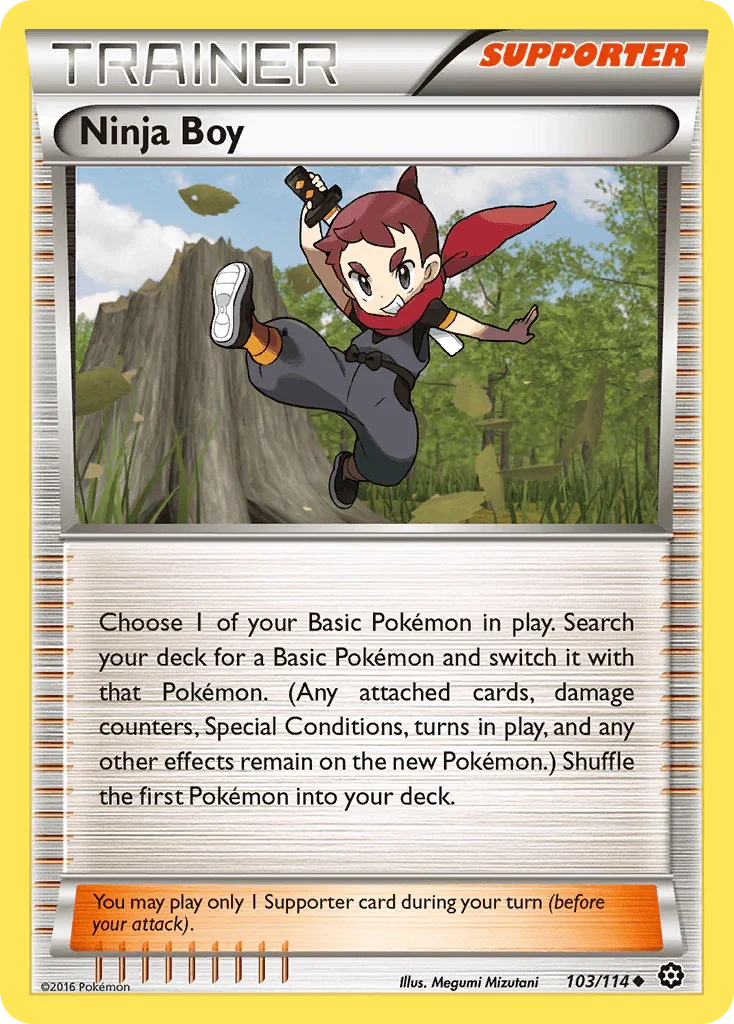 103, Normal, Reverse Holofoil, Supporter, Uncommon, XY: Steam Siege Ninja Boy (103/114) [XY: Steam Siege] - Trading Card World