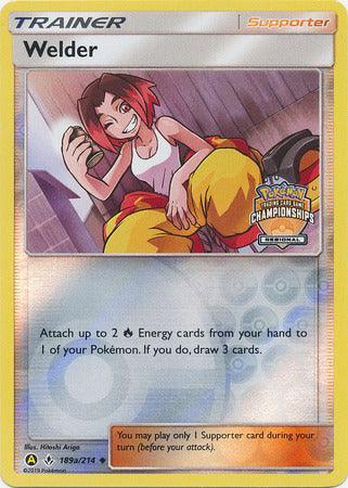 189a, Promo, Reverse Holofoil, Sun & Moon: Unbroken Bonds, Supporter Welder (189a/214) (Regional Championship Promo) [Sun & Moon: Unbroken Bonds] - Trading Card World