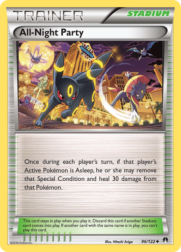 96, Normal, Reverse Holofoil, Stadium, Uncommon, XY: BREAKpoint All-Night Party (96/122) [XY: BREAKpoint] - Trading Card World