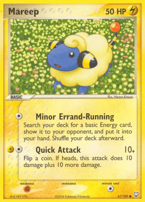 67, Common, EX: Team Rocket Returns, Fighting[×2], Lightning, Normal Mareep (67/109) [EX: Team Rocket Returns] - Trading Card World