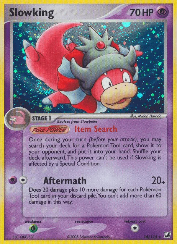 14, EX: Unseen Forces, Grass[×2], Holo Rare, Holofoil, Psychic Slowking (14/115) [EX: Unseen Forces] - Trading Card World