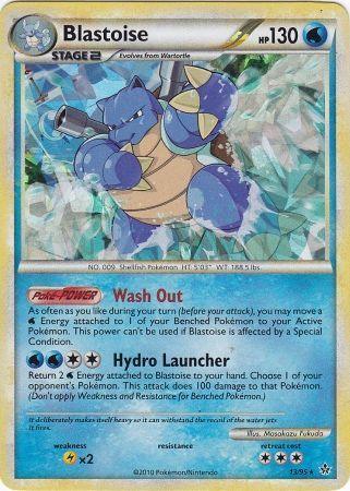13, HeartGold & SoulSilver: Unleashed, Holo Rare, Holofoil, Lightning[×2], Water Blastoise (13/95) (Cracked Ice Holo) [HeartGold & SoulSilver: Unleashed] - Trading Card World