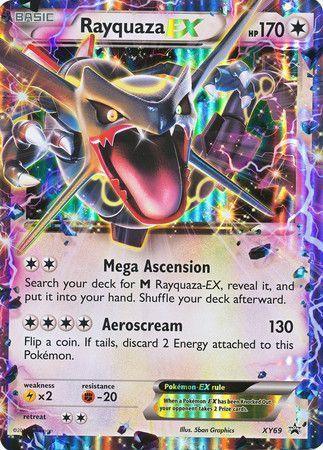 Colorless, Fighting[-20], Holofoil, Lightning[x2], Promo, XY69, XY: Black Star Promos Rayquaza EX (XY69) (Jumbo Card) [XY: Black Star Promos] - Trading Card World
