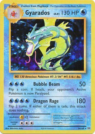 34, Holo Rare, Holofoil, Lightning[×2], Reverse Holofoil, Water, XY: Evolutions Gyarados (34/108) [XY: Evolutions] - Trading Card World
