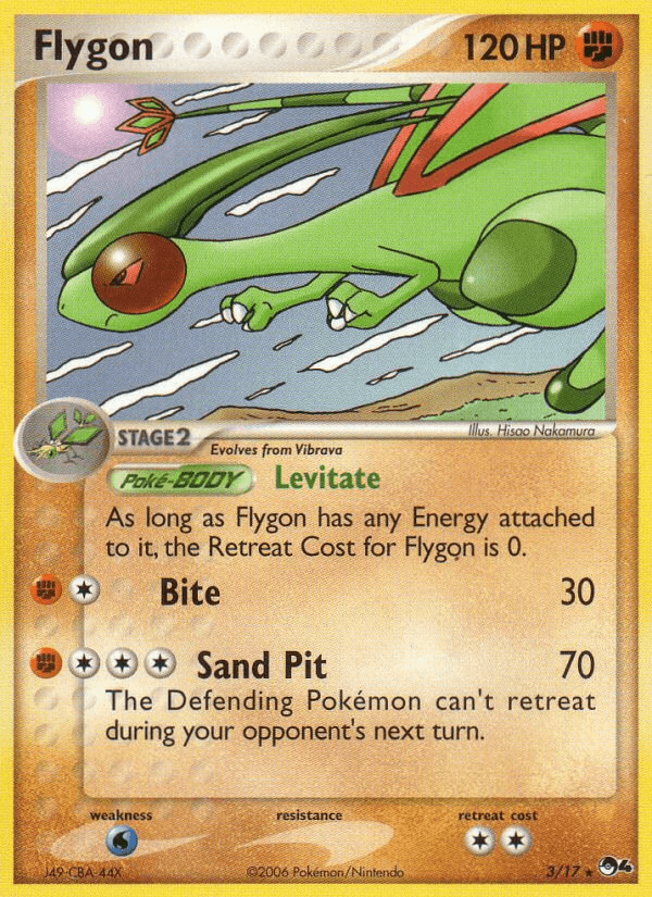 Fighting, Holofoil, Normal, POP Series 4, Rare, Water[×2] Flygon (3/17) [POP Series 4] - Trading Card World