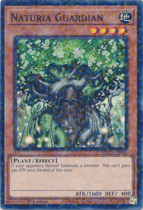 1st Edition, Common, Earth, Effect Monster, Hidden Arsenal: Chapter 1, Plant Naturia Guardian (Duel Terminal) [HAC1-EN095] Common - Trading Card World