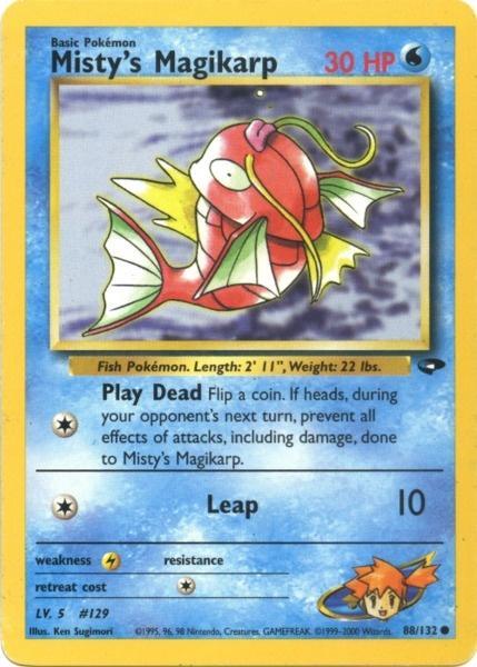 88, Common, Gym Challenge Unlimited, Lightning[×2], Normal, Water Misty's Magikarp (88/132) [Gym Challenge Unlimited] - Trading Card World