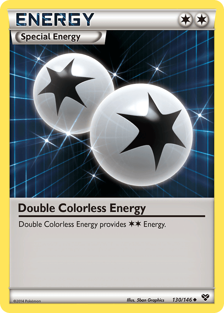 130, Colorless, Normal, Reverse Holofoil, Uncommon, XY: Base Set Double Colorless Energy (130/146) [XY: Base Set] - Trading Card World