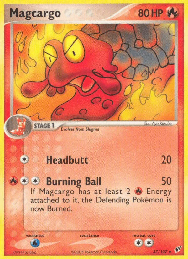 37, EX: Deoxys, Fire, Normal, Uncommon, Water[×2] Magcargo (37/107) [EX: Deoxys] - Trading Card World