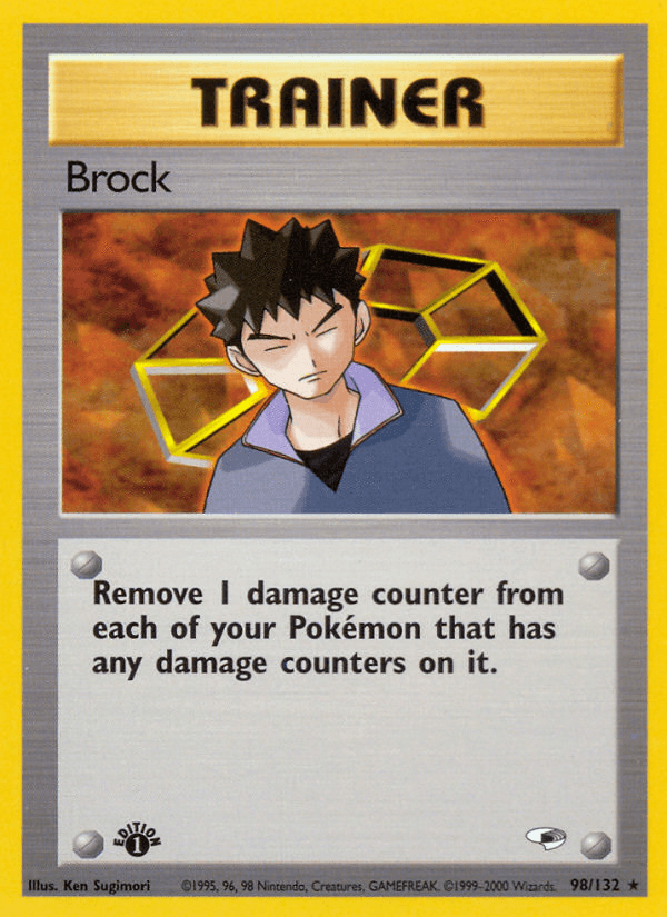 1st Edition Normal, 98, Gym Heroes 1st Edition, Item, Rare Brock (98/132) [Gym Heroes 1st Edition] - Trading Card World