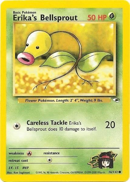 76, Common, Fire[×2], Grass, Gym Heroes Unlimited, Normal Erika's Bellsprout (76/132) [Gym Heroes Unlimited] - Trading Card World