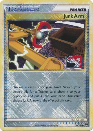 87, HeartGold & SoulSilver: Triumphant, Promo, Reverse Holofoil, Trainer Junk Arm (87/102) (League Promo) [HeartGold & SoulSilver: Triumphant] - Trading Card World