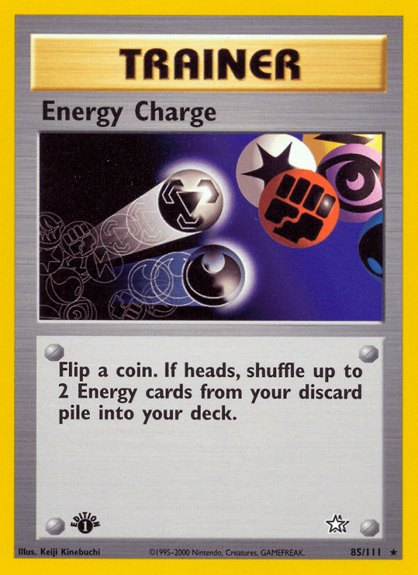 1st Edition Normal, 85, Item, Neo Genesis 1st Edition, Rare Energy Charge (85/111) [Neo Genesis 1st Edition] - Trading Card World