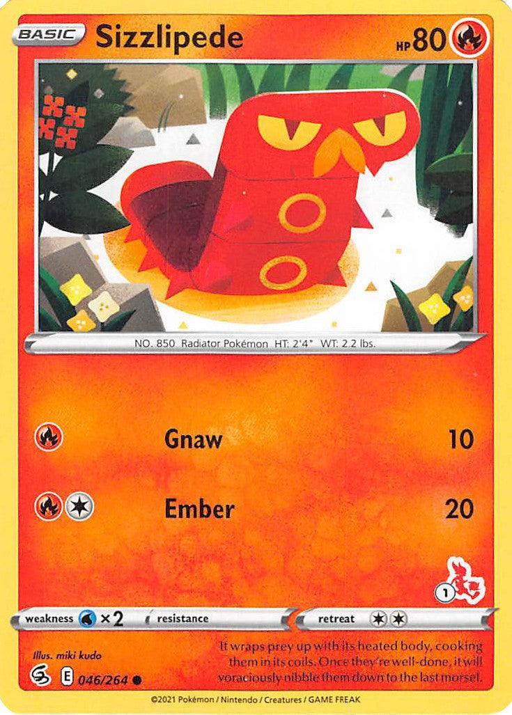 046, Battle Academy 2022, Common, Fire, Normal, Water [x2] Sizzlipede (046/264) (Cinderace Stamp #1) [Battle Academy 2022] - Trading Card World