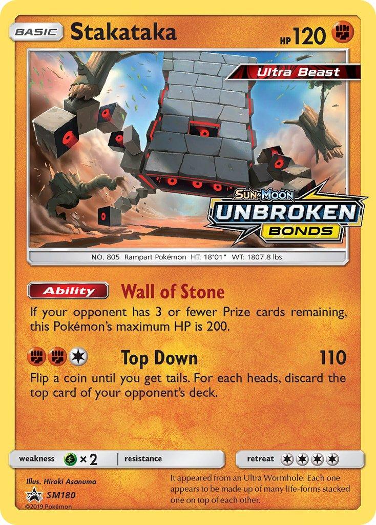 Black Star Promo, Fighting, Grass[×2], Holofoil, SM180, Sun & Moon: Black Star Promos Stakataka (SM180) [Sun & Moon: Black Star Promos] - Trading Card World