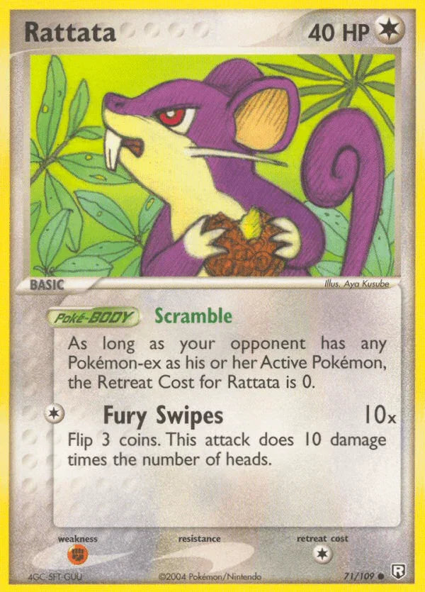 71, Colorless, Common, EX: Team Rocket Returns, Fighting[×2], Normal Rattata (71/109) [EX: Team Rocket Returns] - Trading Card World
